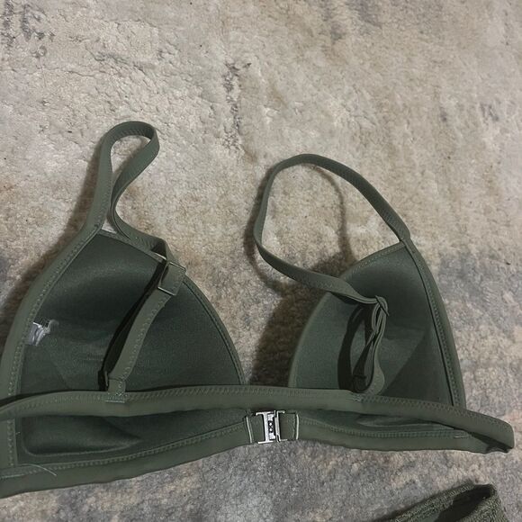 Aerie Olive Green Swim Bikini Set Sz Small - Picture 3 of 8